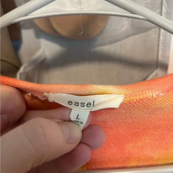 Easel Orange and Yellow Tie-Dye Top - Picture 3 of 3